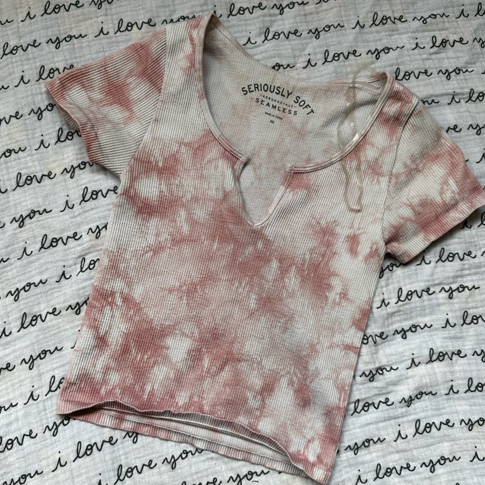 Work Out Crop Top Tie Dye